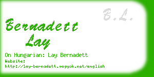 bernadett lay business card